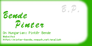bende pinter business card